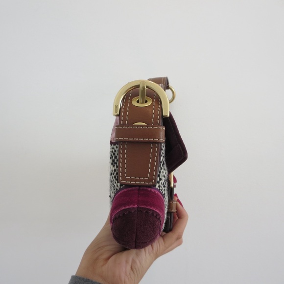 Rare Coach Tweed Soho Baguette - Picture 6 of 10